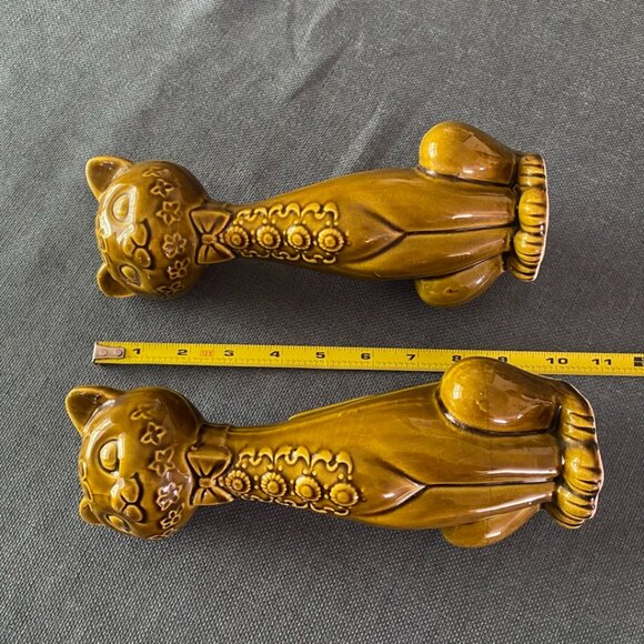 Vintage Rare Holt Howard HH Japan Green Glazed Tall Salt & Pepper Shakers - Picture 12 of 13